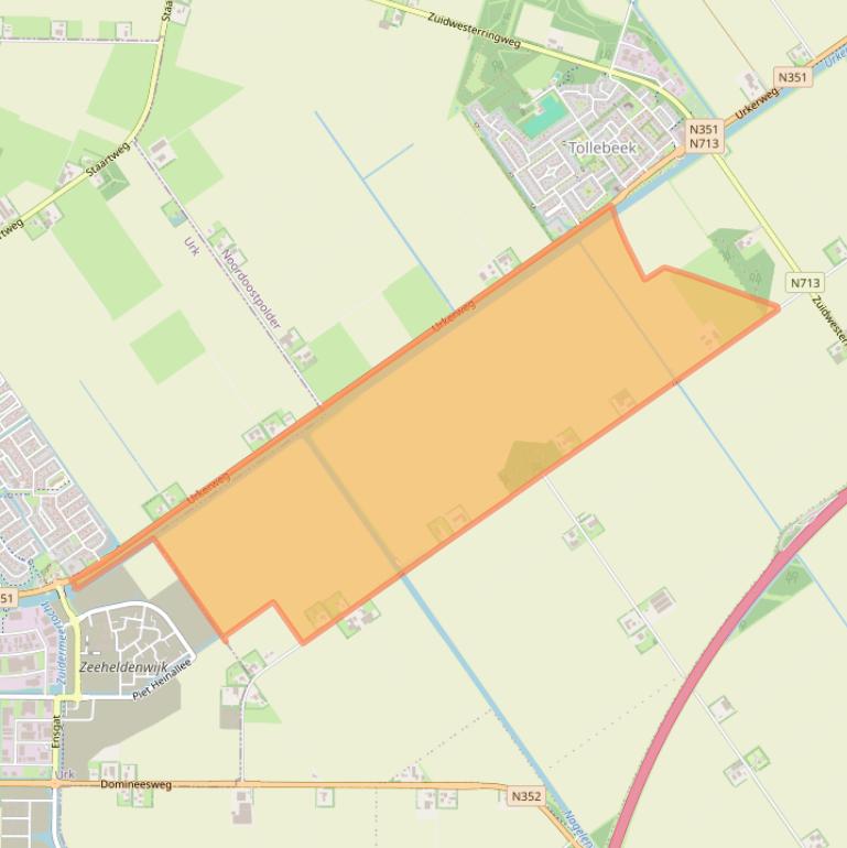 Kaart van postcodegebied 8309PC.