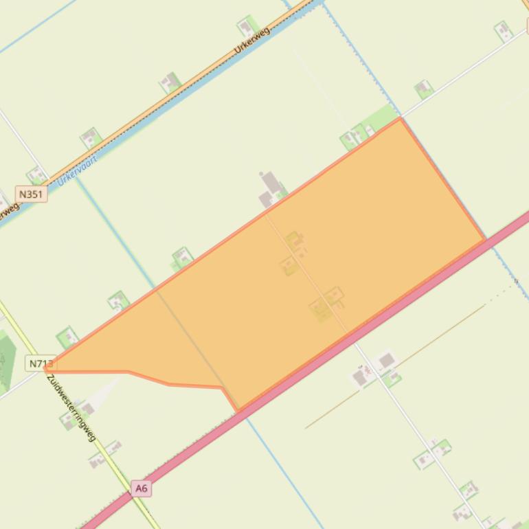 Kaart van postcodegebied 8309PE.