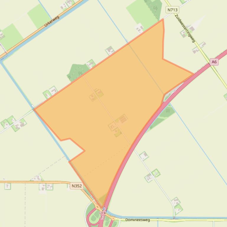 Kaart van postcodegebied 8309PJ.