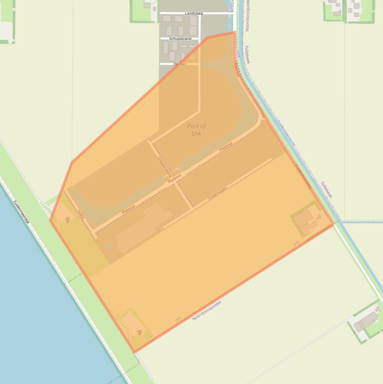 Kaart van postcodegebied 8309PN.