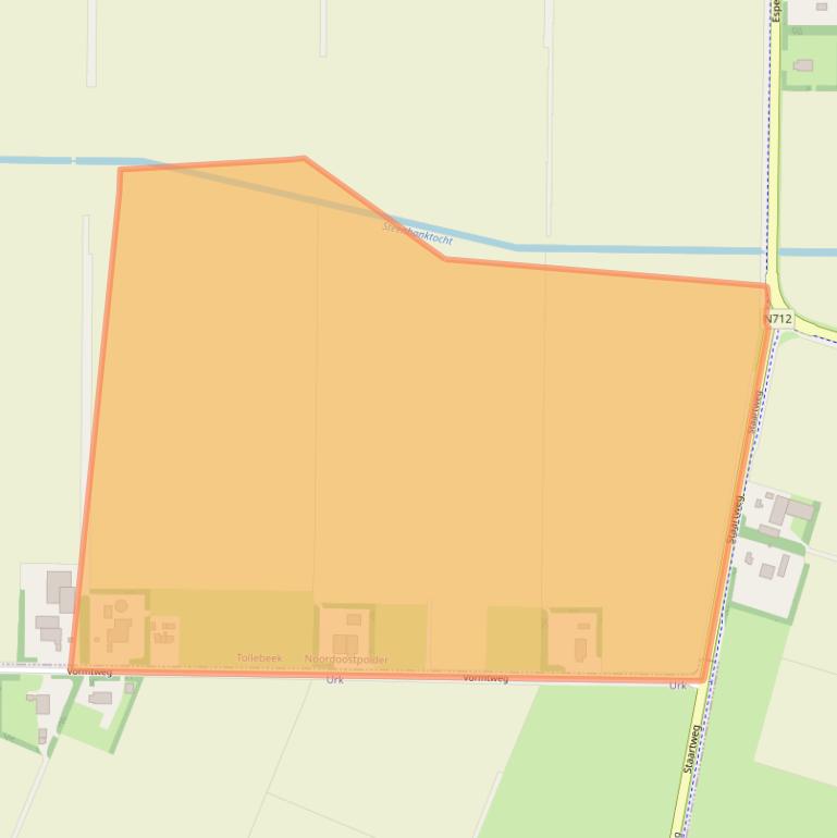 Kaart van postcodegebied 8309PV.