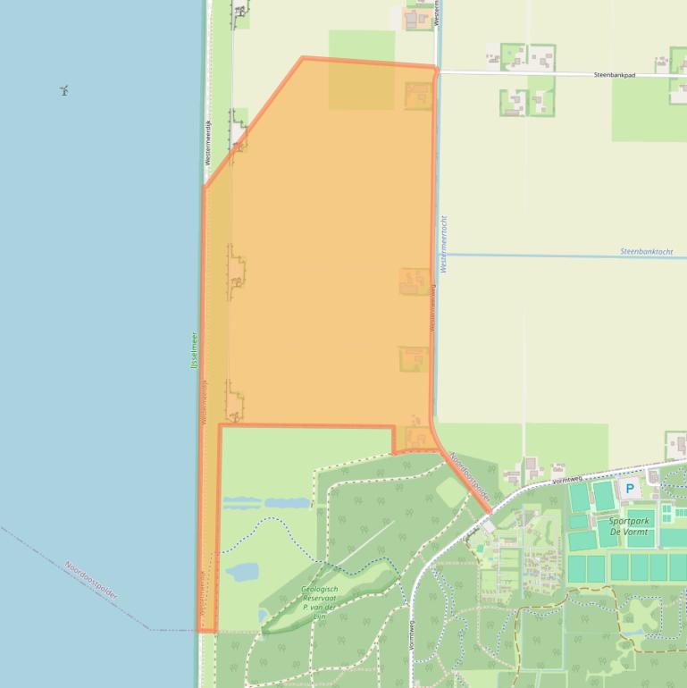 Kaart van postcodegebied 8309PX.