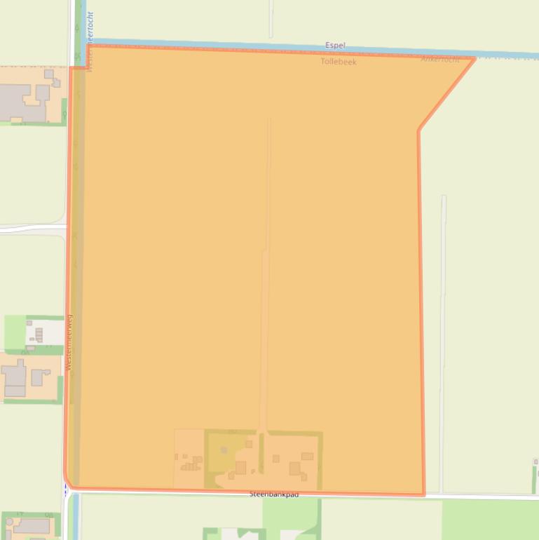 Kaart van postcodegebied 8309RD.