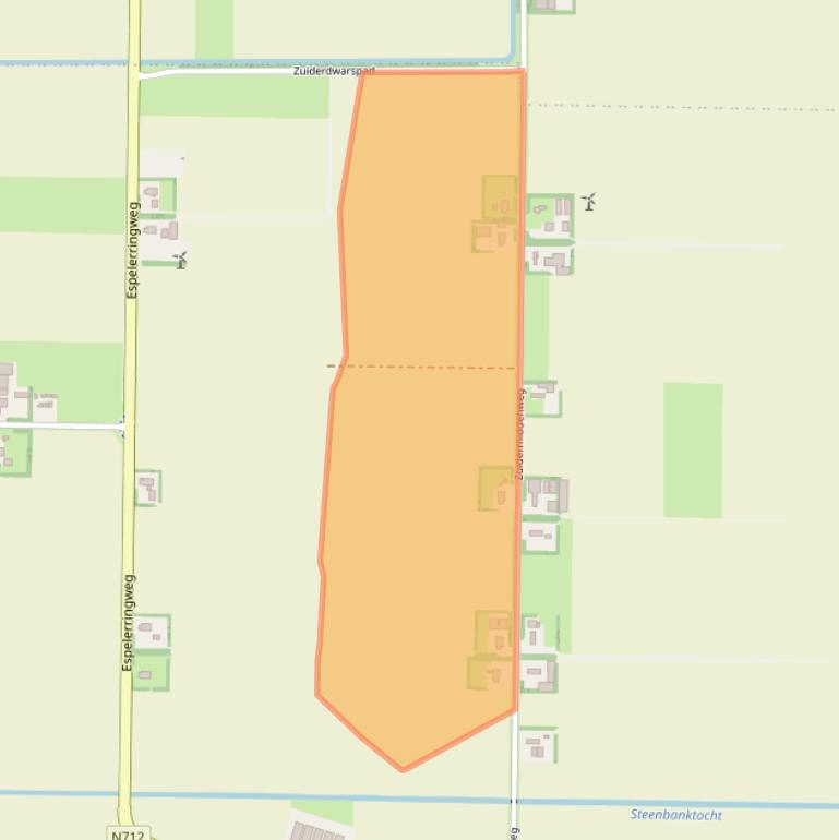 Kaart van postcodegebied 8309RH.