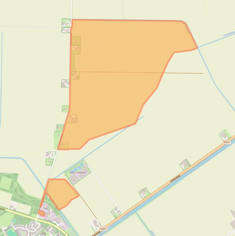 Kaart van postcodegebied 8309RJ.