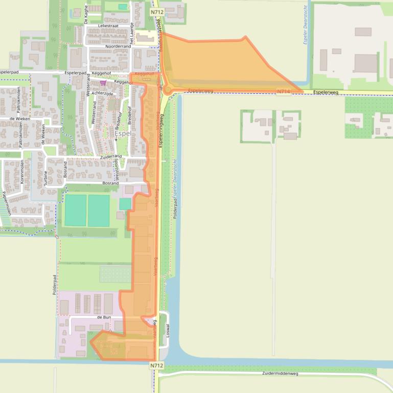 Kaart van postcodegebied 8311AA.