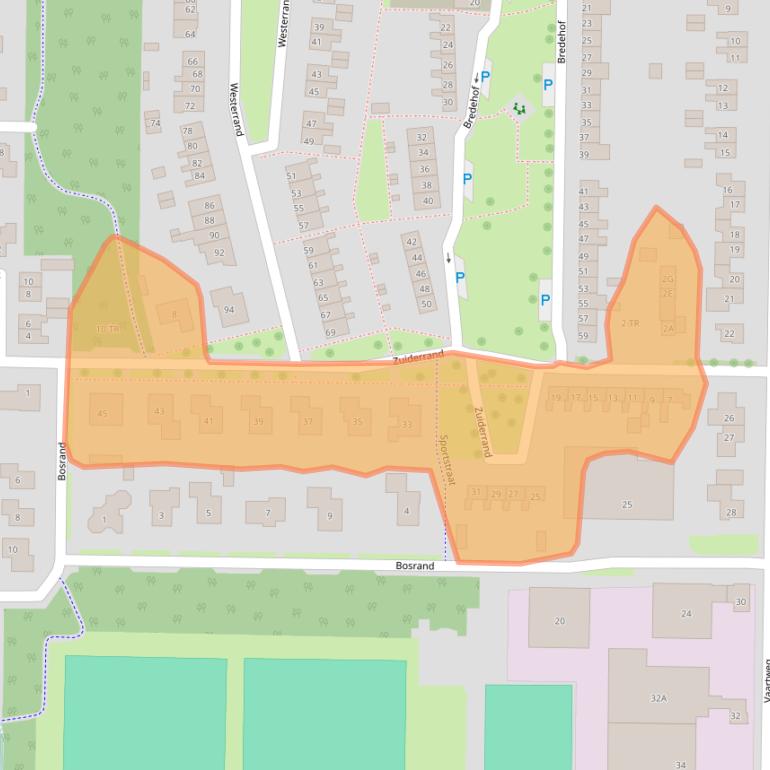 Kaart van postcodegebied 8311AD.