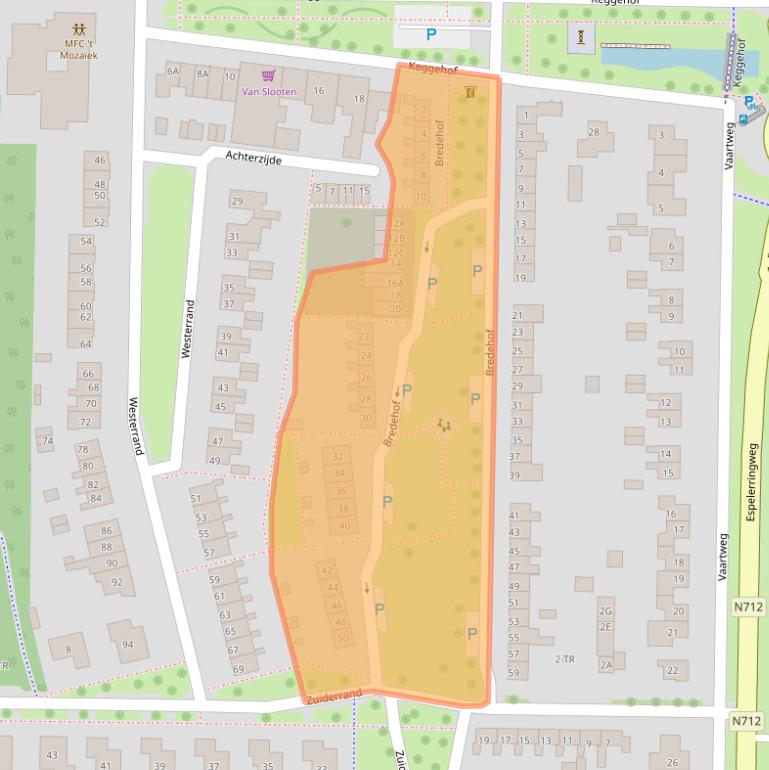 Kaart van postcodegebied 8311AK.
