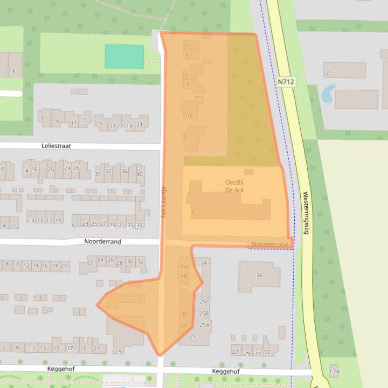 Kaart van postcodegebied 8311AZ.