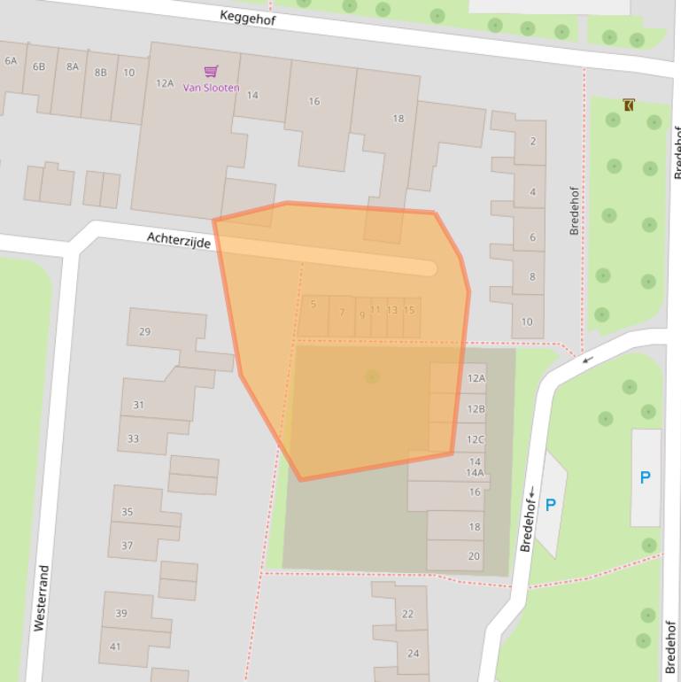 Kaart van postcodegebied 8311BA.