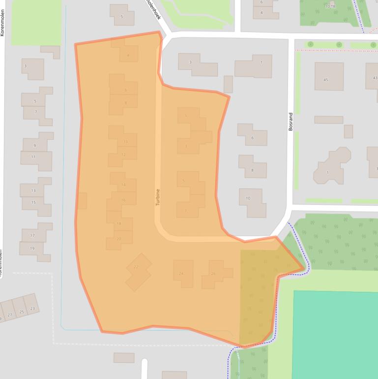 Kaart van postcodegebied 8311BB.