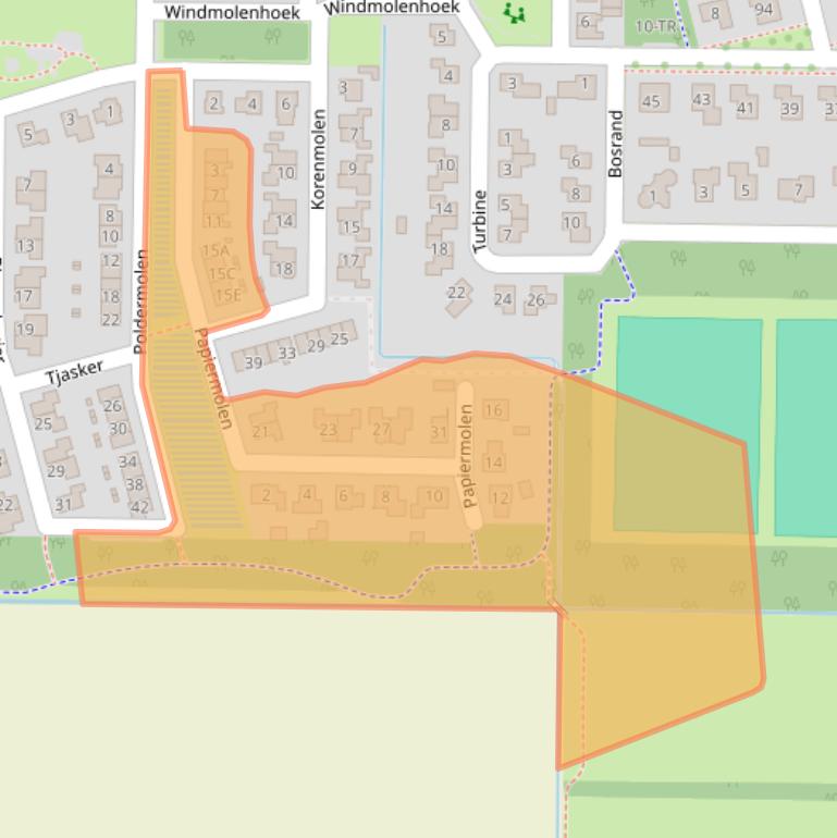 Kaart van postcodegebied 8311BE.
