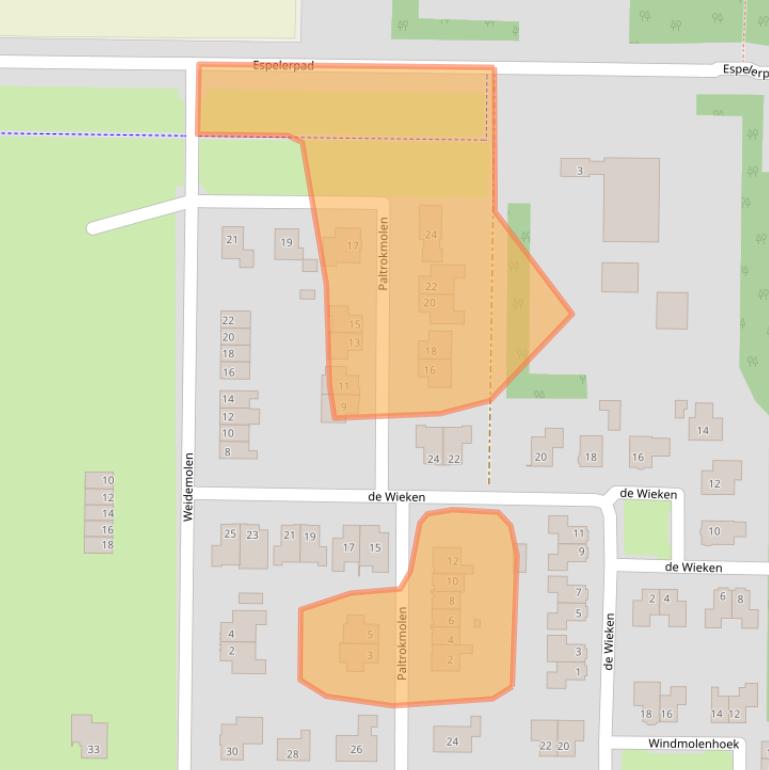 Kaart van postcodegebied 8311BK.