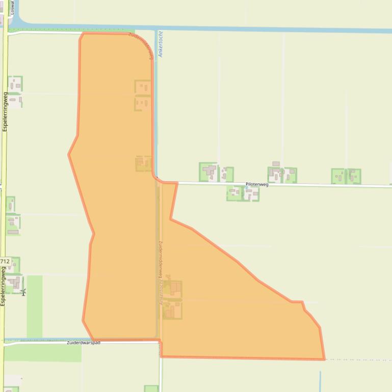 Kaart van postcodegebied 8311PJ.