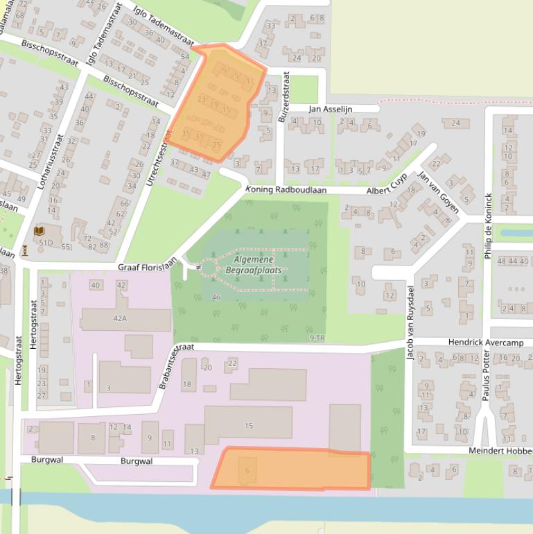 Kaart van postcodegebied 8312AE.