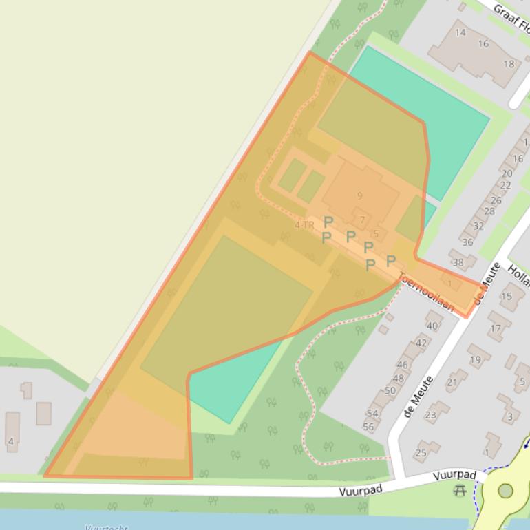 Kaart van postcodegebied 8312AM.