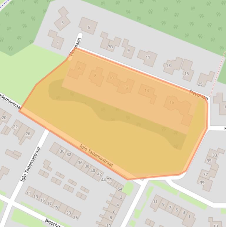 Kaart van postcodegebied 8312AN.