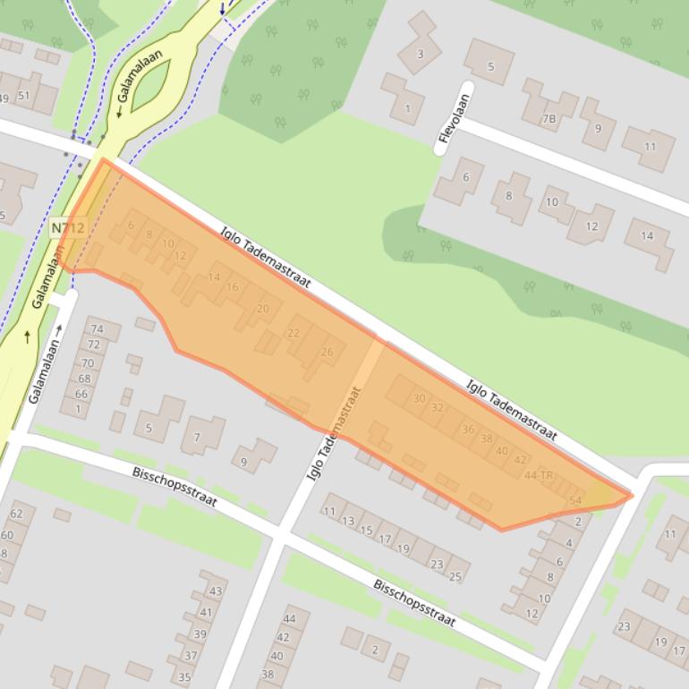 Kaart van postcodegebied 8312AR.