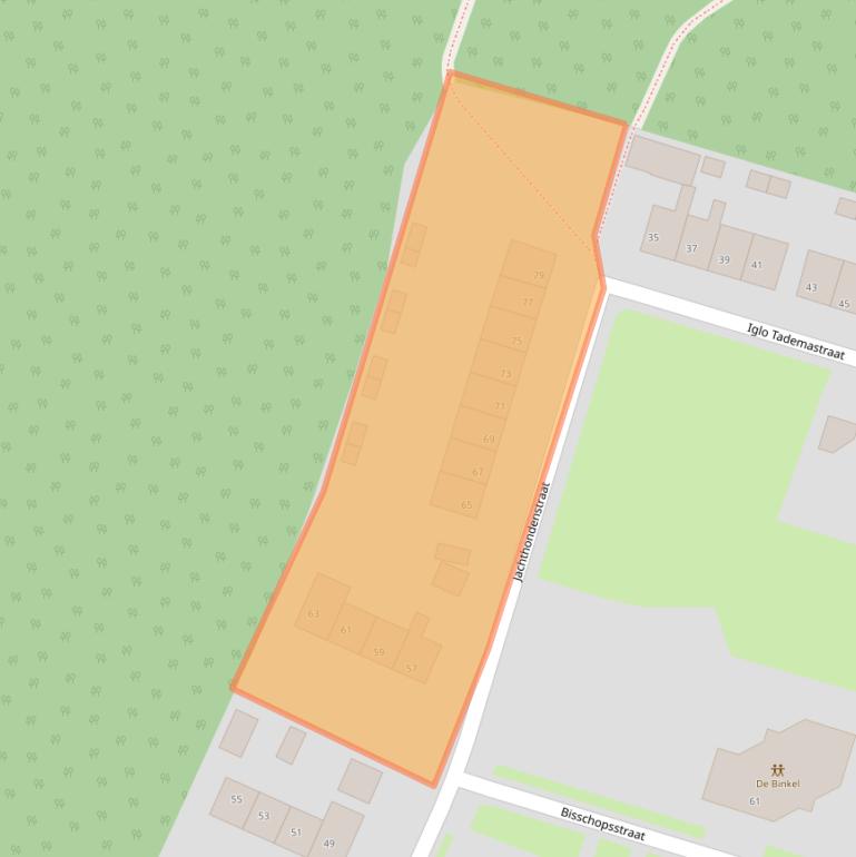 Kaart van postcodegebied 8312BC.