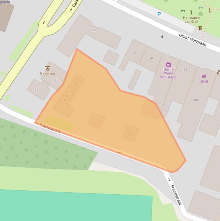 Kaart van postcodegebied 8312BK.