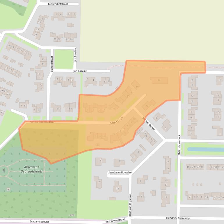 Kaart van postcodegebied 8312CD.