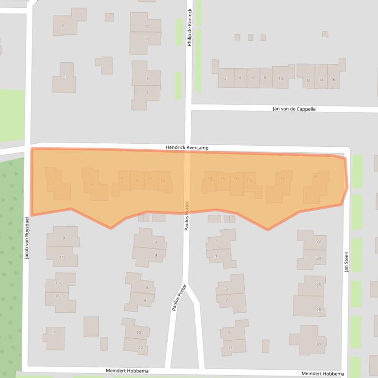 Kaart van postcodegebied 8312CH.