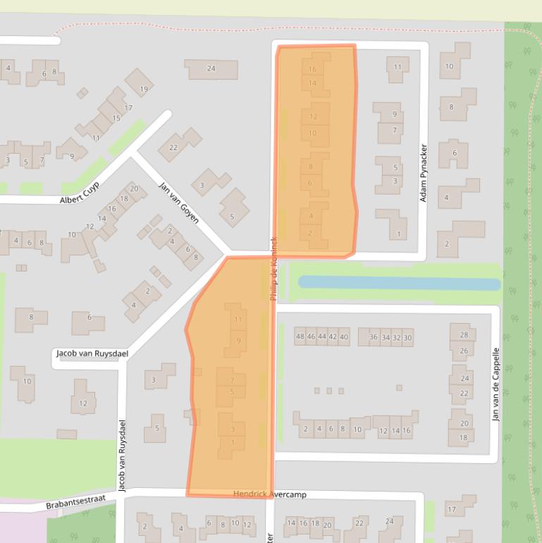Kaart van postcodegebied 8312CM.