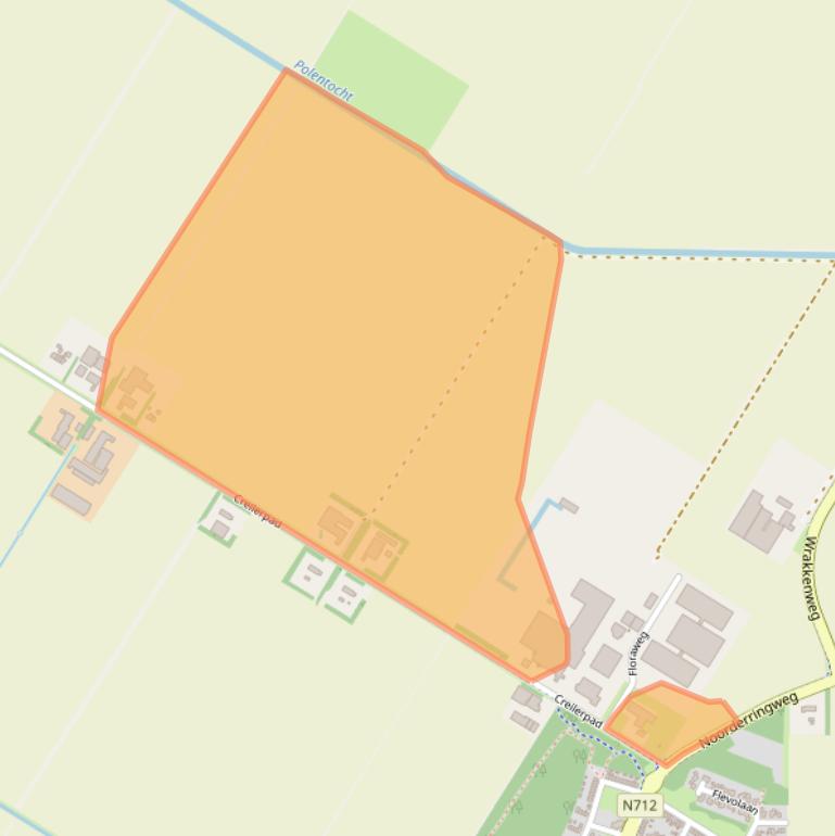 Kaart van postcodegebied 8312PR.