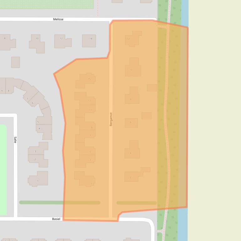 Kaart van postcodegebied 8313BG.