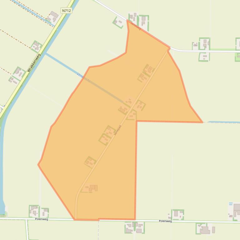 Kaart van postcodegebied 8313PD.