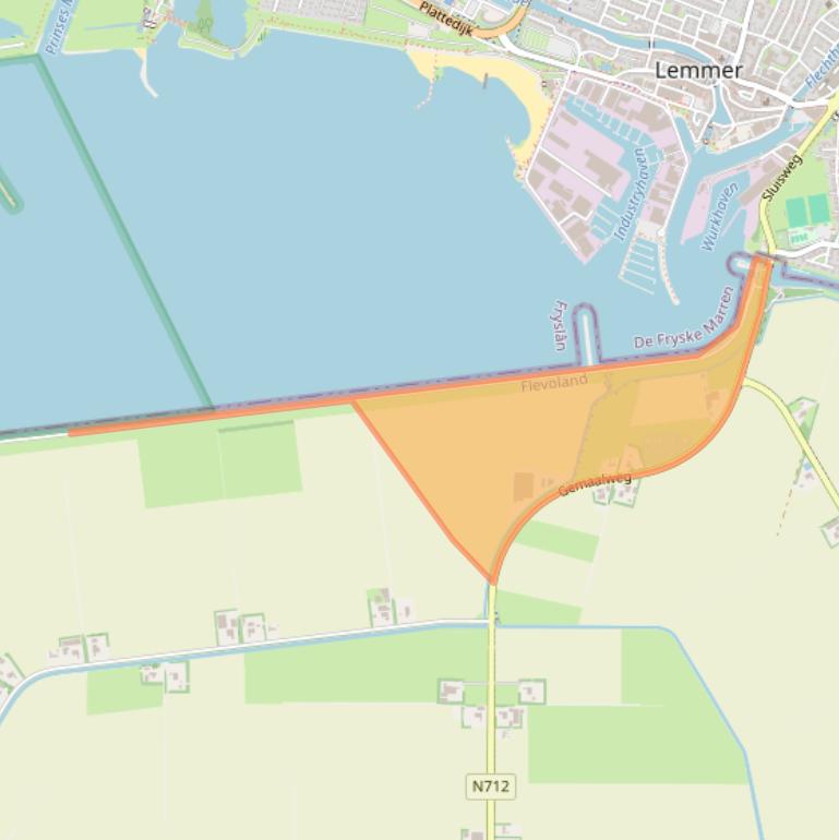 Kaart van postcodegebied 8313PR.