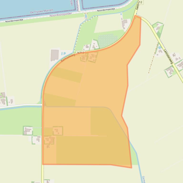 Kaart van postcodegebied 8313PT.