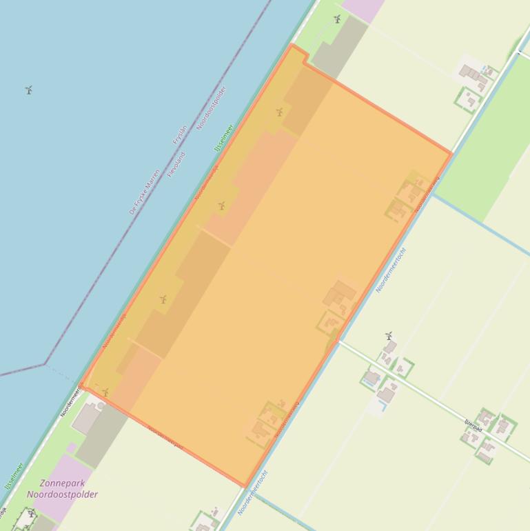 Kaart van postcodegebied 8313PV.