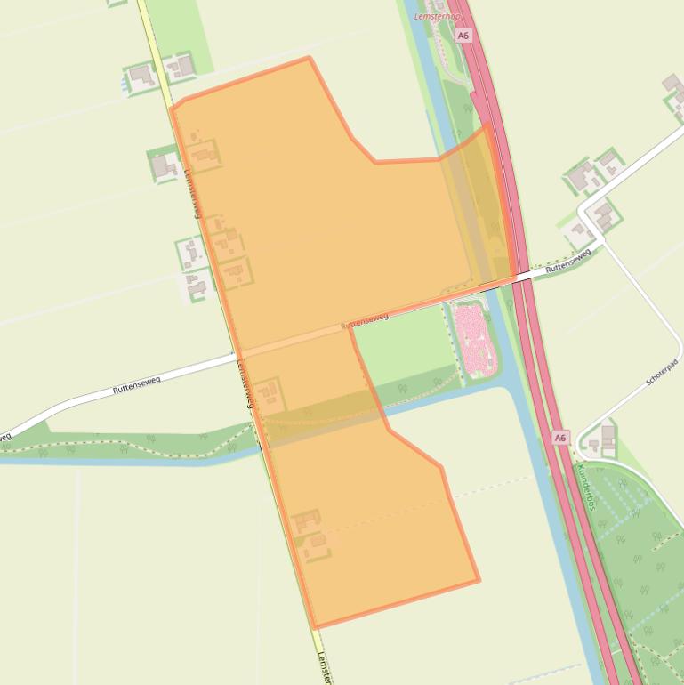 Kaart van postcodegebied 8313RC.