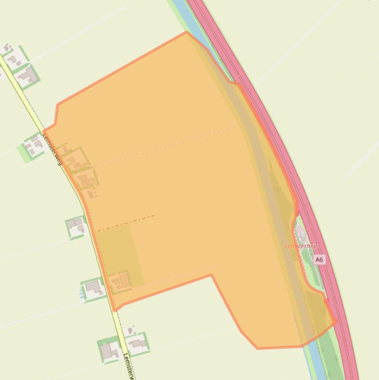 Kaart van postcodegebied 8313RD.