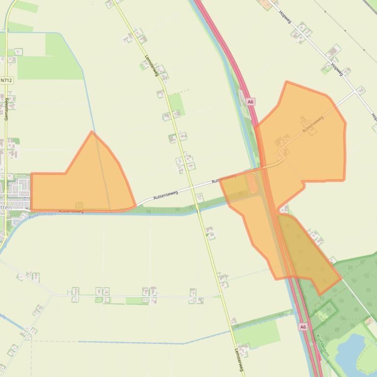 Kaart van postcodegebied 8313RG.