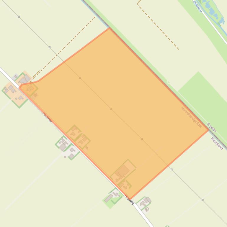 Kaart van postcodegebied 8313RK.