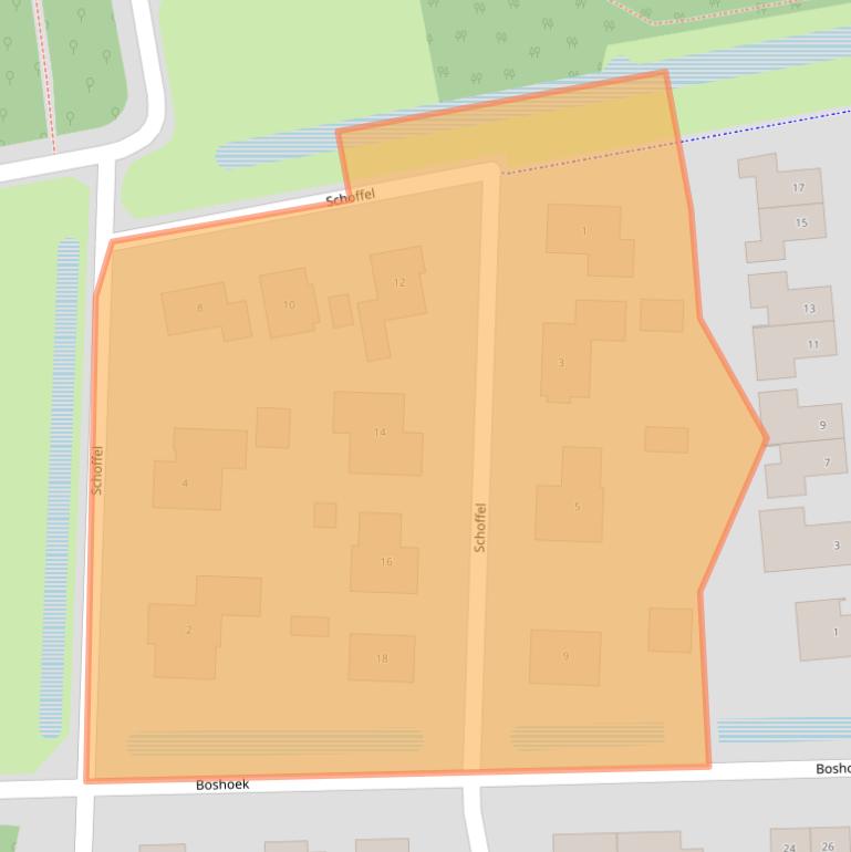 Kaart van postcodegebied 8314BC.