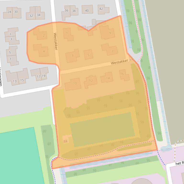 Kaart van postcodegebied 8314BG.