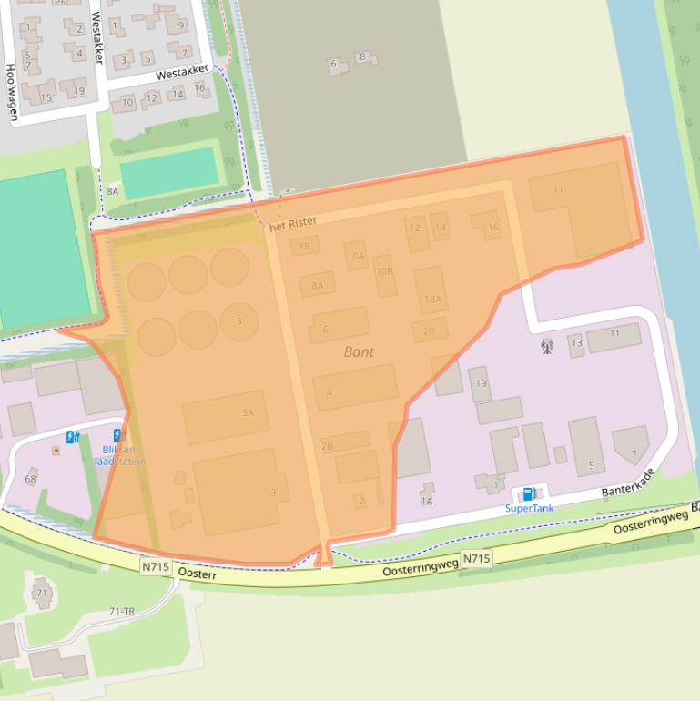 Kaart van postcodegebied 8314RD.