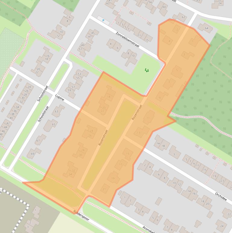 Kaart van postcodegebied 8315AB.