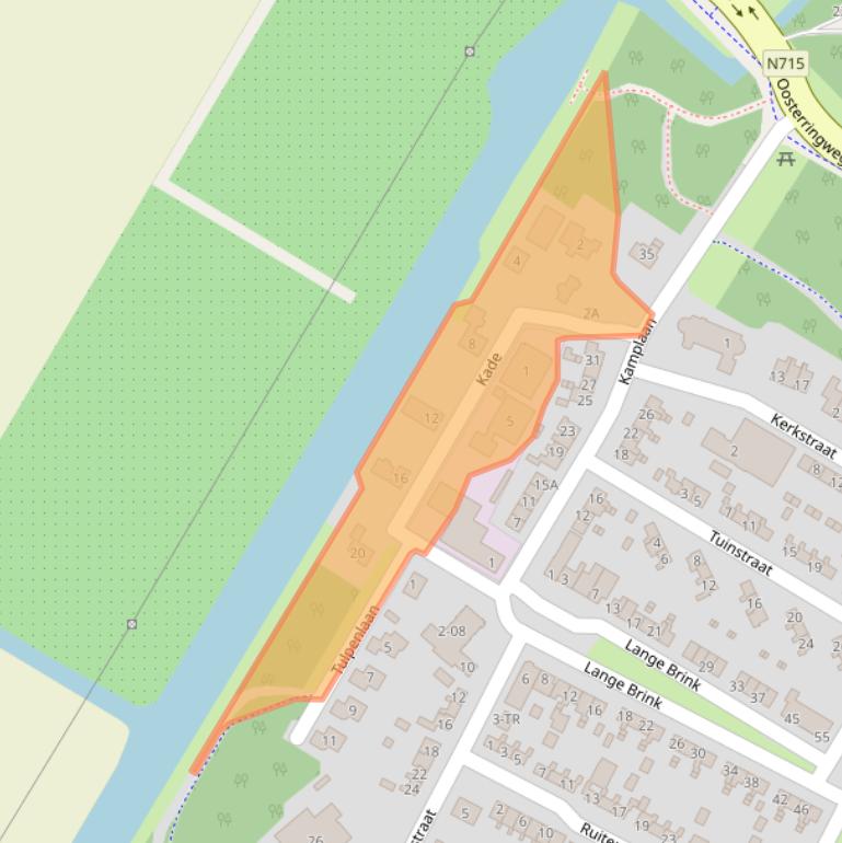 Kaart van postcodegebied 8315AR.