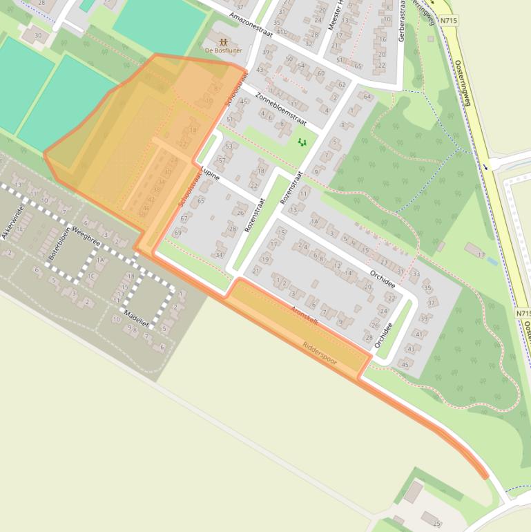 Kaart van postcodegebied 8315AS.