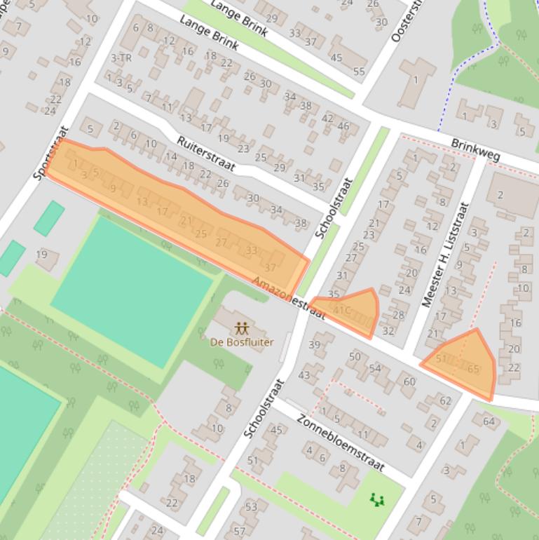 Kaart van postcodegebied 8315AW.