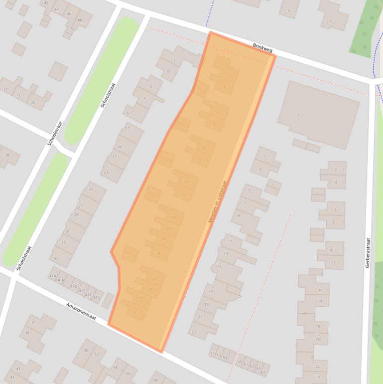 Kaart van postcodegebied 8315BA.