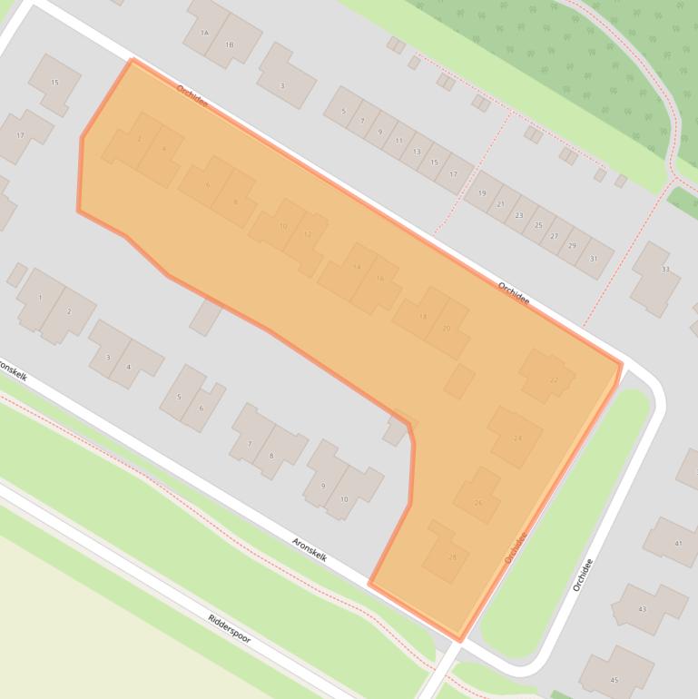 Kaart van postcodegebied 8315BE.