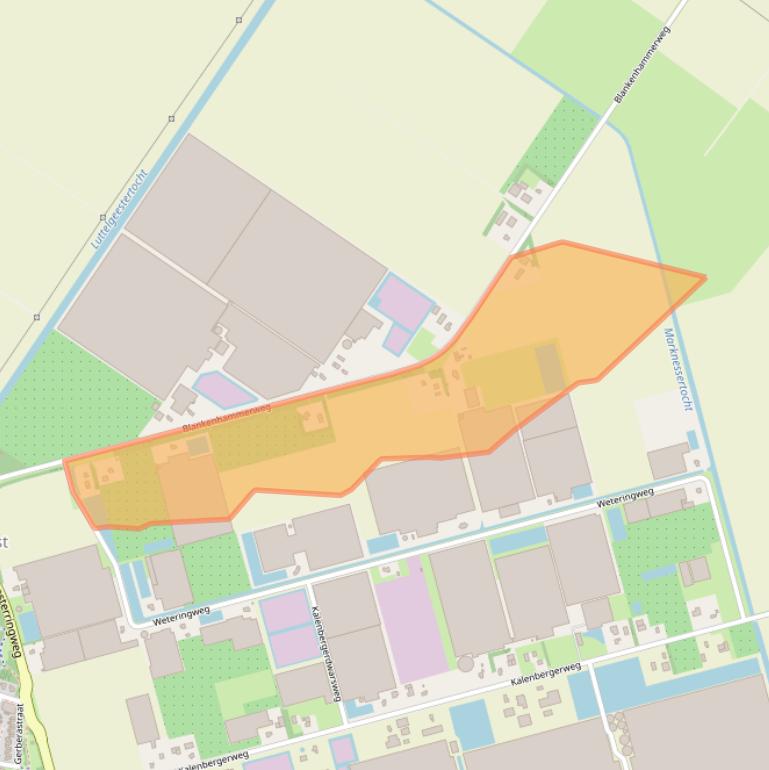 Kaart van postcodegebied 8315PJ.