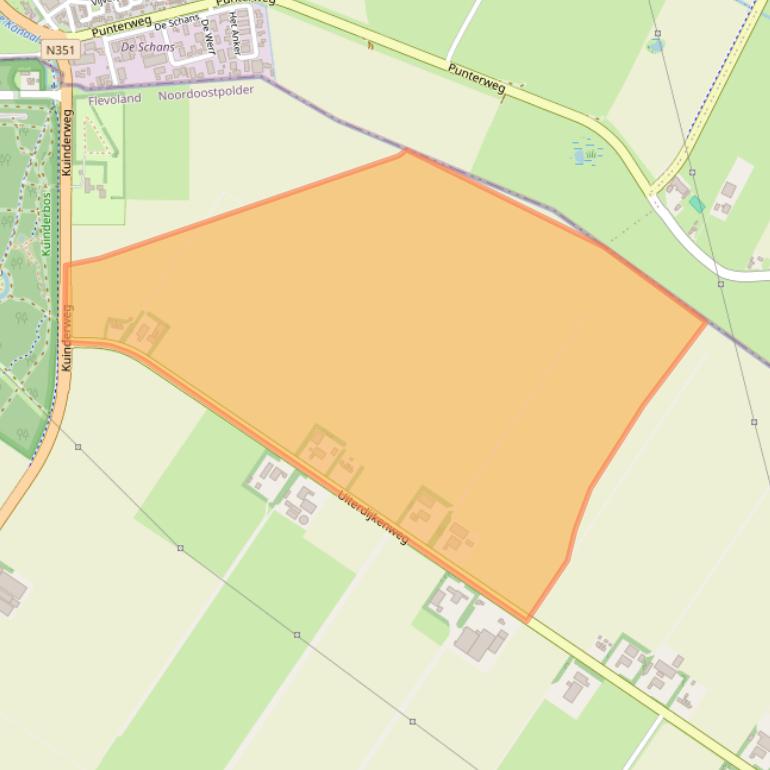 Kaart van postcodegebied 8315PK.