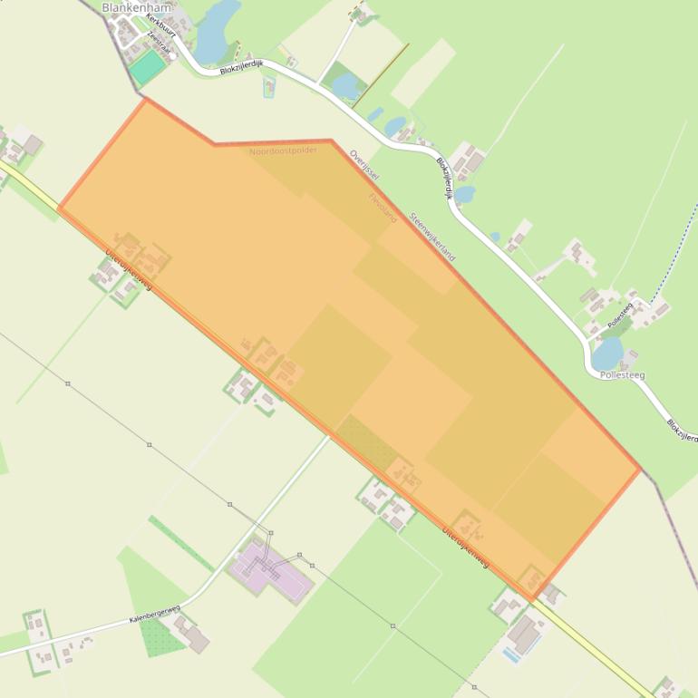 Kaart van postcodegebied 8315PN.