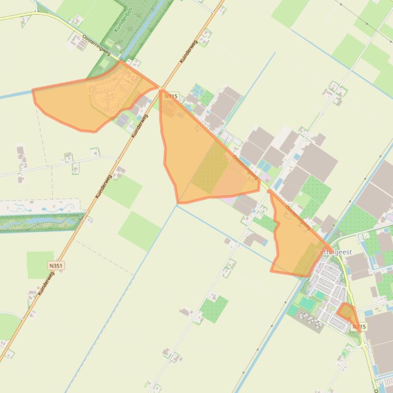 Kaart van postcodegebied 8315PS.